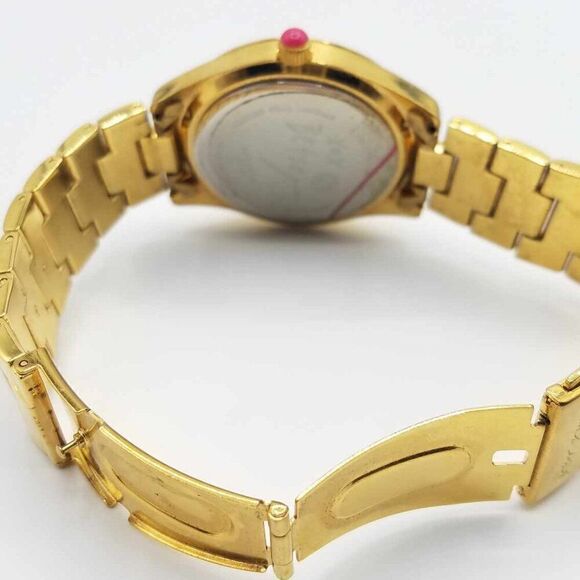 Betsey Johnson Gold Tone Exploding Number Watch Metal Band Working - Picture 3 of 7